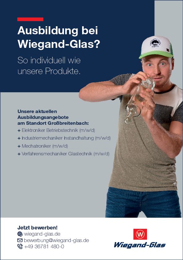 Stellenanzeige Industriemechaniker (m/w/d) bei Wiegand-Glashüttenwerke GmbH / Werk Großbreitenbach