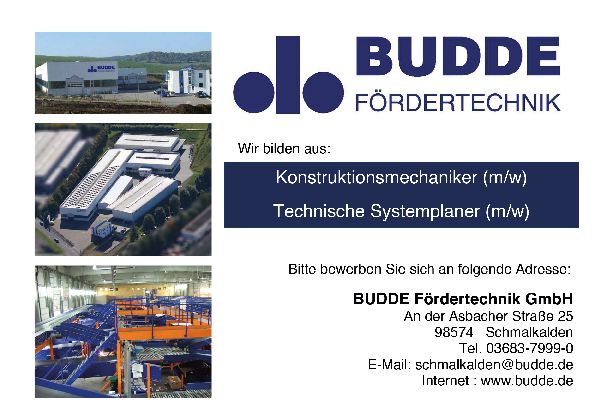 Stellenanzeige Konstruktionsmechaniker (m/w/d) bei Budde Fördertechnik GmbH